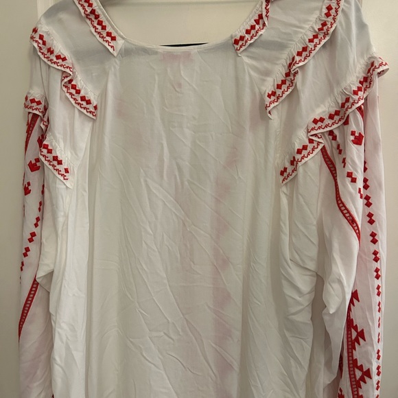 Parker embroidered white and red blouse. New with tags. XXL. - Picture 6 of 6